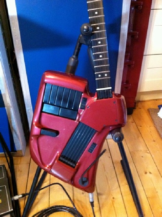 Alec's SynthAxe controller - in "Porsche wine red"